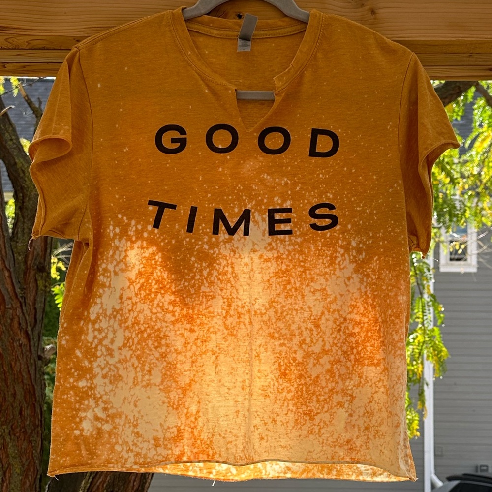 GOOD TIMES Next Level Bleached Deconstructed Tee T Shirt Short Sleeve medium - Picture 3 of 12